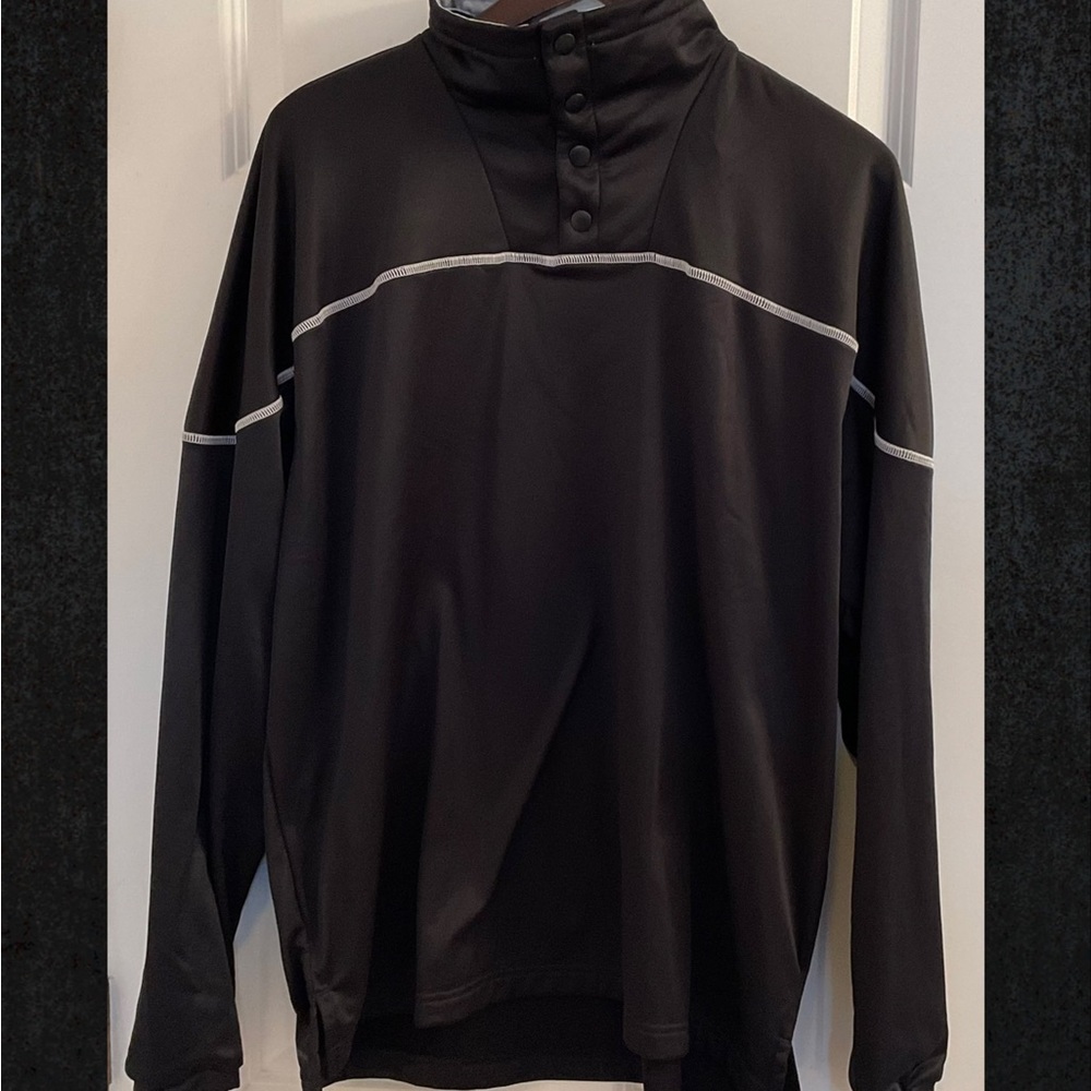 Adidas Stadium 1/4 Snap Long Sleeve - NWT - Men’s Size Large - Black